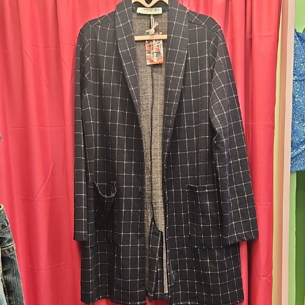Dex Navy Plaid Shacket
